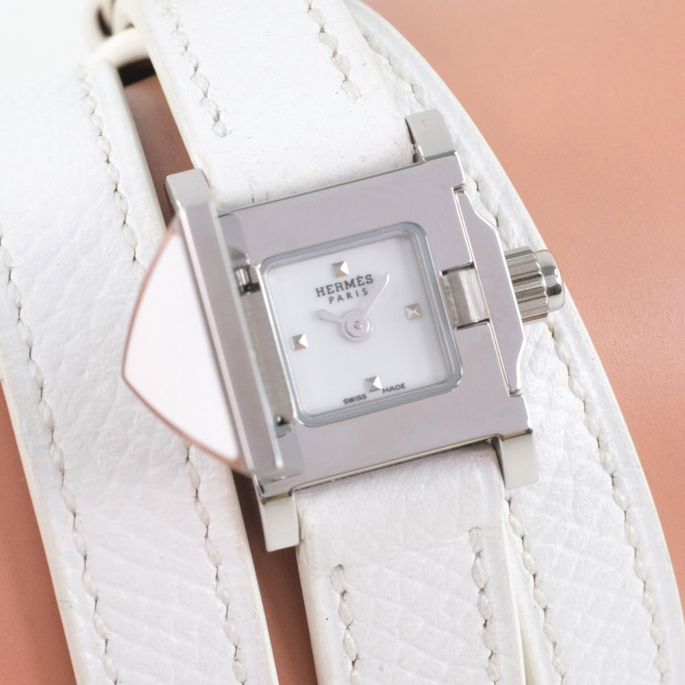 HERMES Watches Quartz ME2.112 Stainless Steel , Leather White Triple Tour Medor Rock White dial Women  d