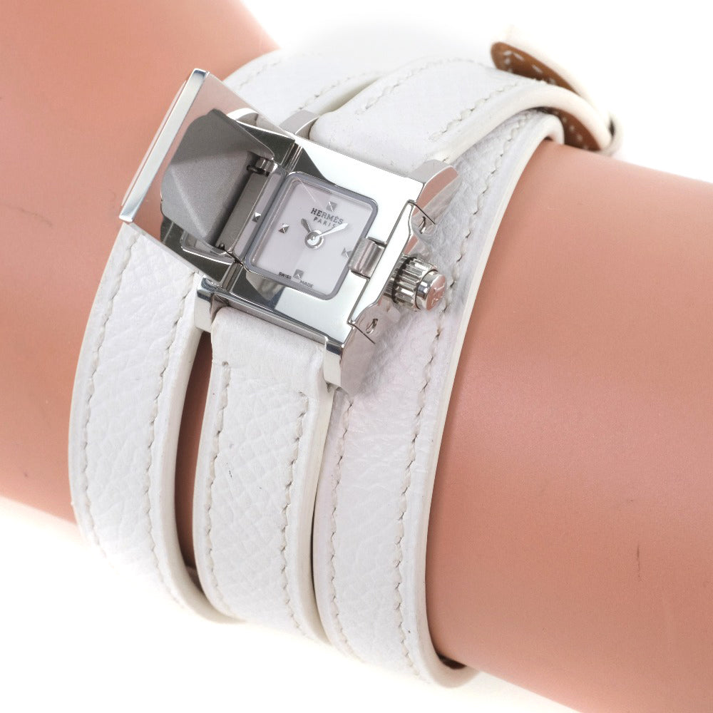 HERMES Watches Quartz ME2.112 Stainless Steel , Leather White Triple Tour Medor Rock White dial Women  d