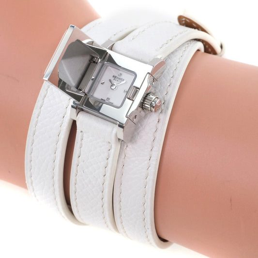 HERMES Watches Quartz ME2.112 Stainless Steel , Leather White Triple Tour Medor Rock White dial Women  d