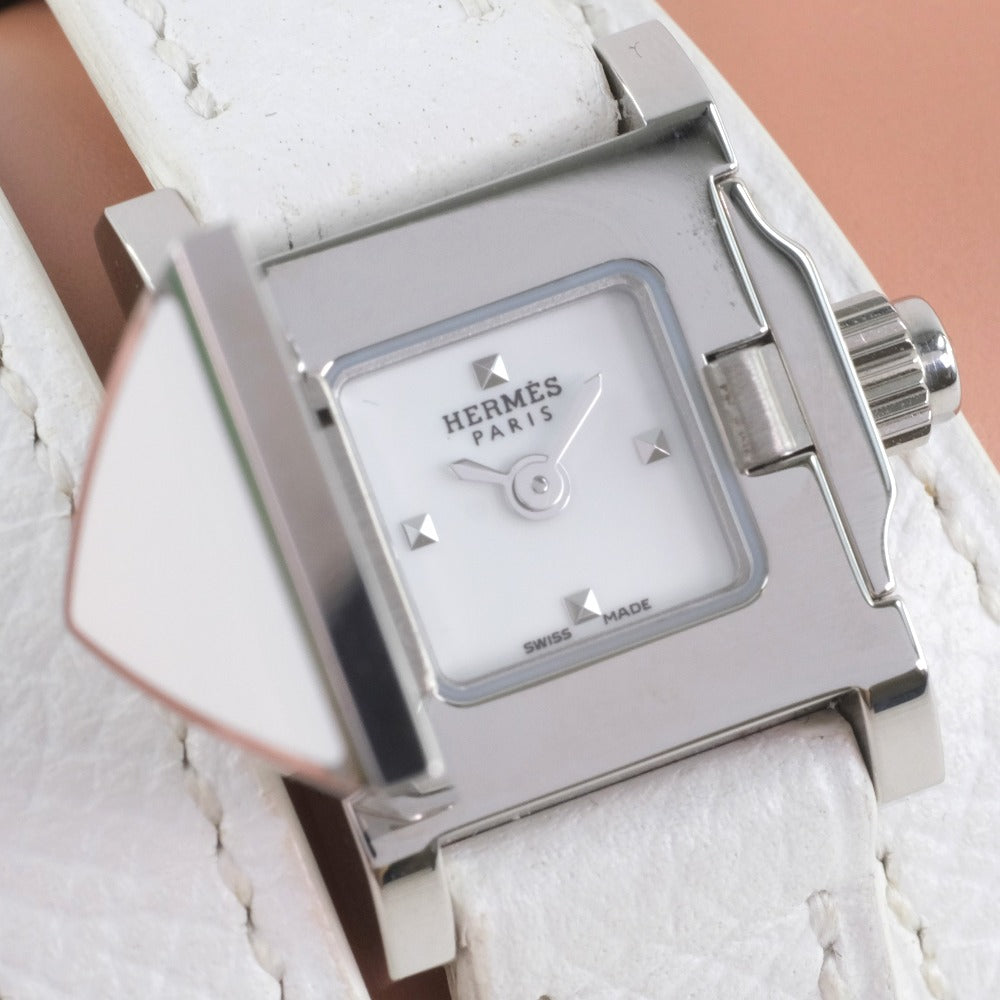 HERMES Watches Quartz ME2.112 Stainless Steel , Leather White Triple Tour Medor Rock White dial Women  d