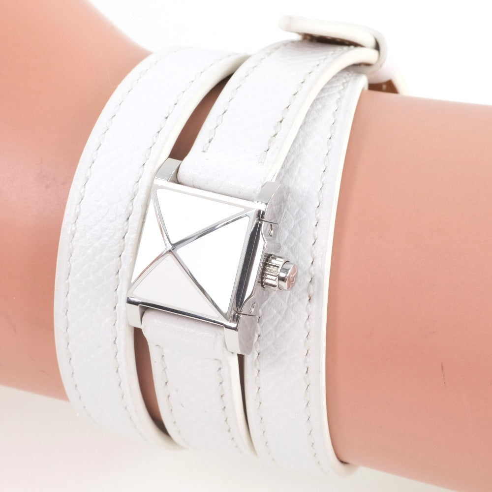 HERMES Watches Quartz ME2.112 Stainless Steel , Leather White Triple Tour Medor Rock White dial Women  d