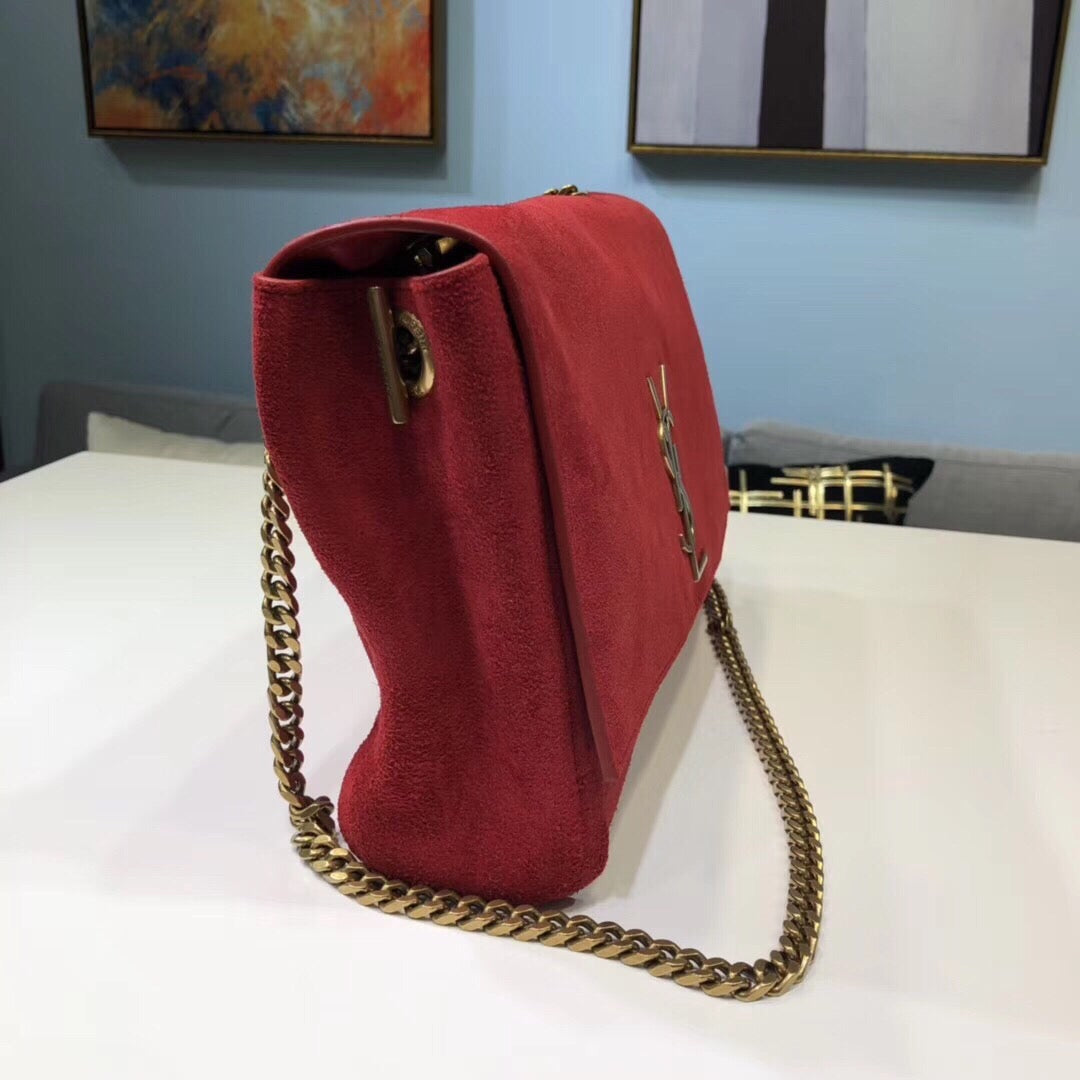 Top Quality Kate MeTop Qualityum Reversible Chain Bag Red For Women 28.5in/11.2cm YSL 