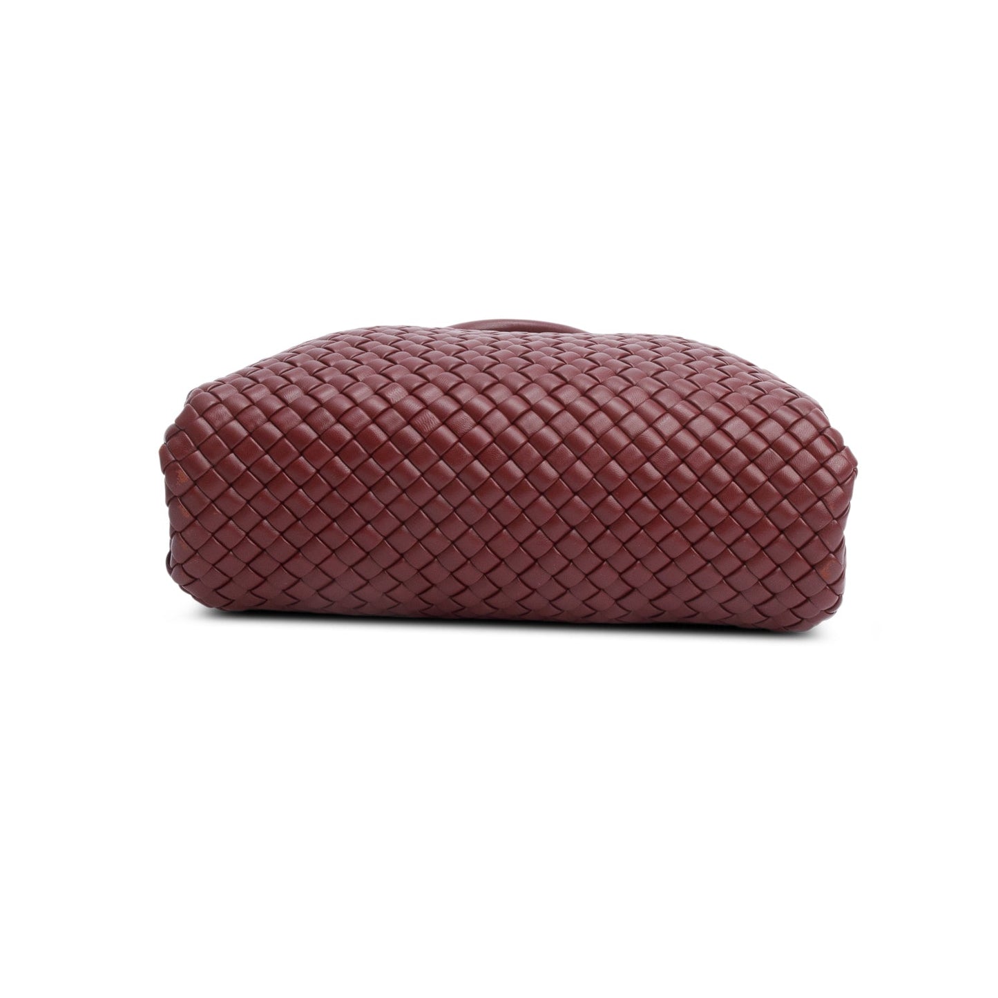 Bottega Veneta Burgundy Intrecciato Small Top Handle Bag