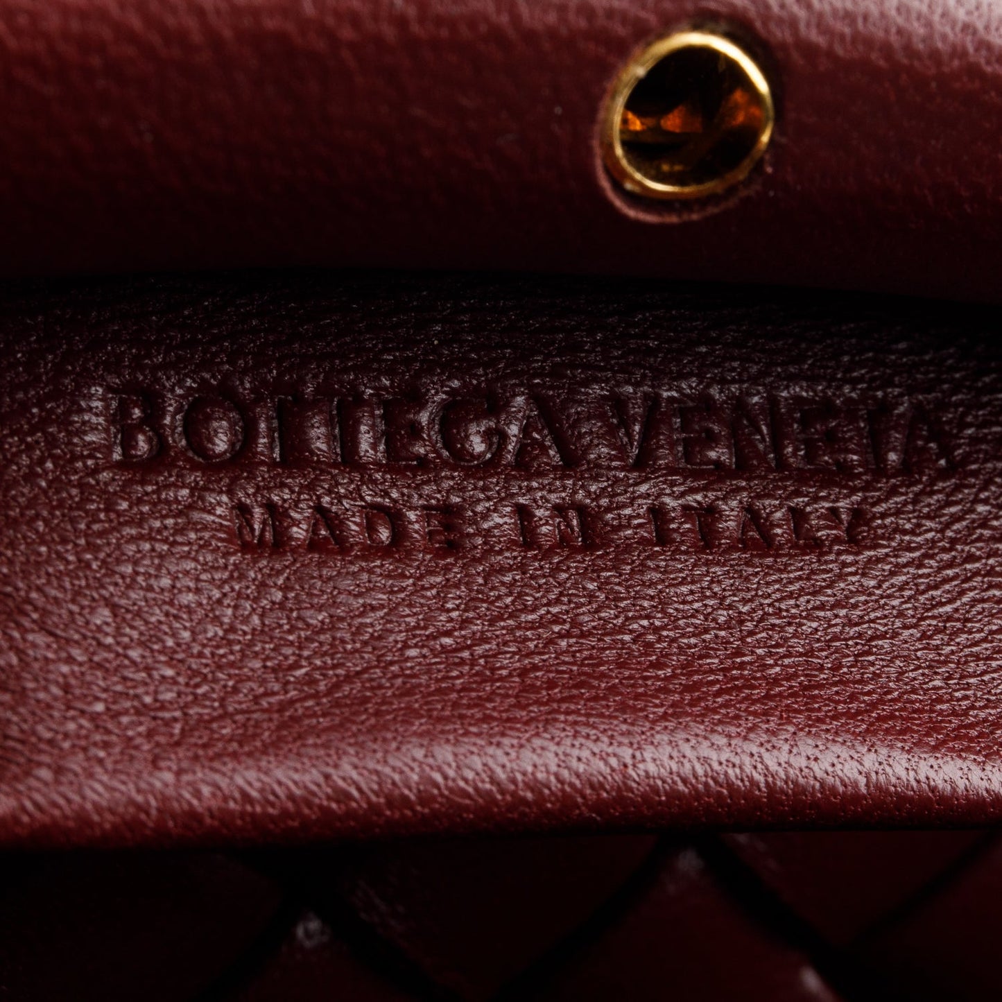 Bottega Veneta Burgundy Intrecciato Small Top Handle Bag