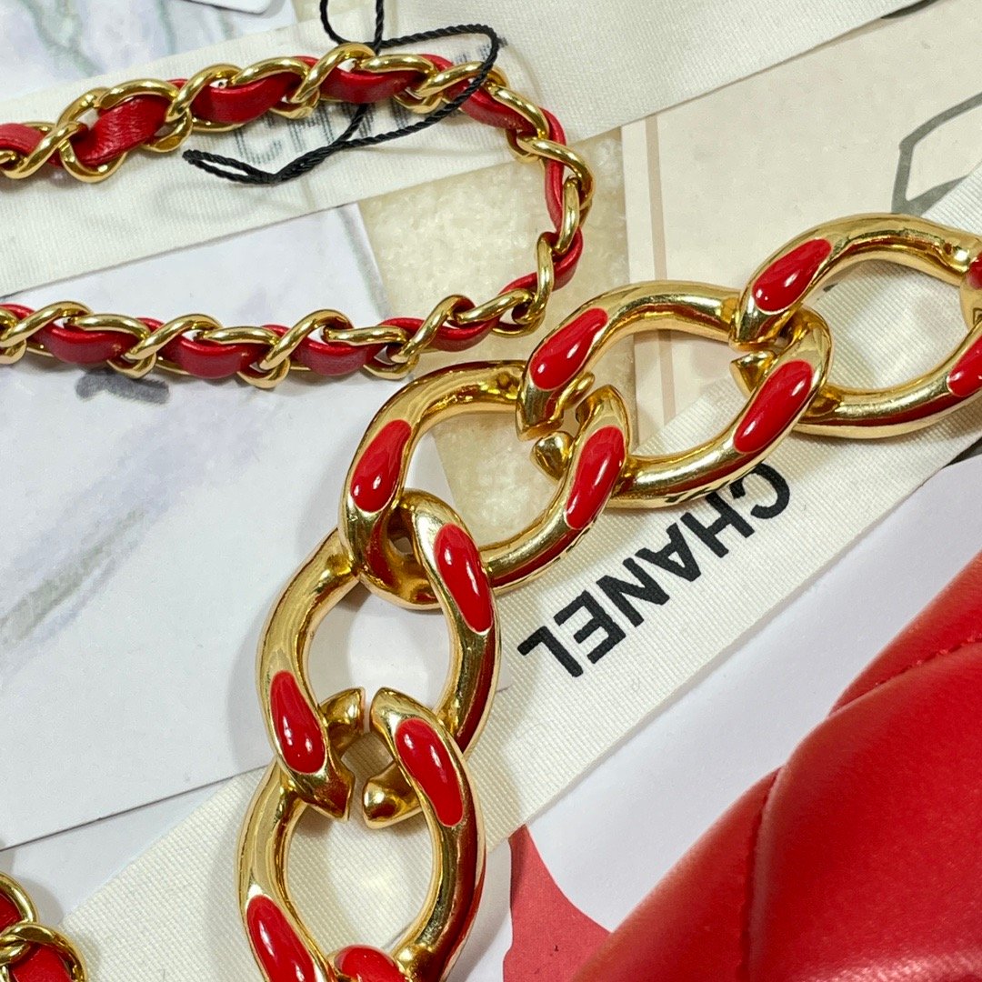 CHLMini Top Qualityap Bag Gold Hardware Red For Women Handbags, Shoulder Bags 6.7in/17cm AS3365