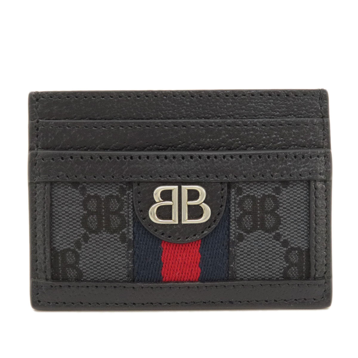 BALENCIAGA Card Case 680386 canvas black Gucci x Balenciaga Hacker mens(Unisex)