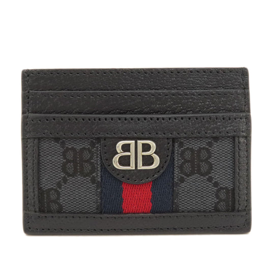 BALENCIAGA Card Case 680386 canvas black Gucci x Balenciaga Hacker mens(Unisex)