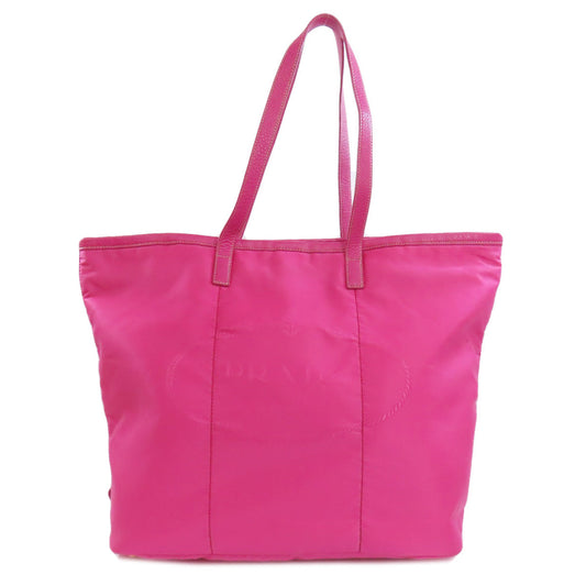 PRADA Tote Bag Nylon pink logoMetal