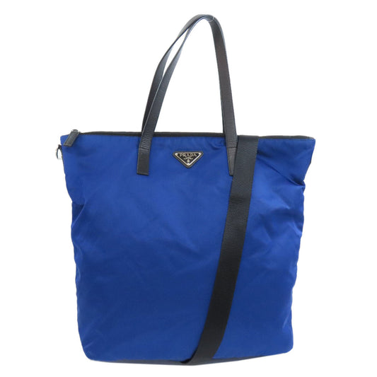 PRADA Tote Bag BR4696 Nylon blue logoMetal 2WAY Women