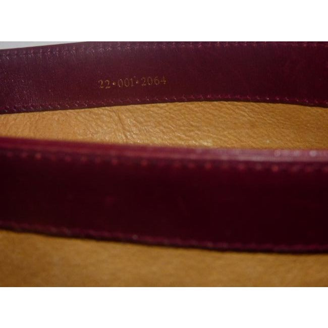 ! Gucci Horsebit W Clasp Burgundy Leather Shoulder Bag