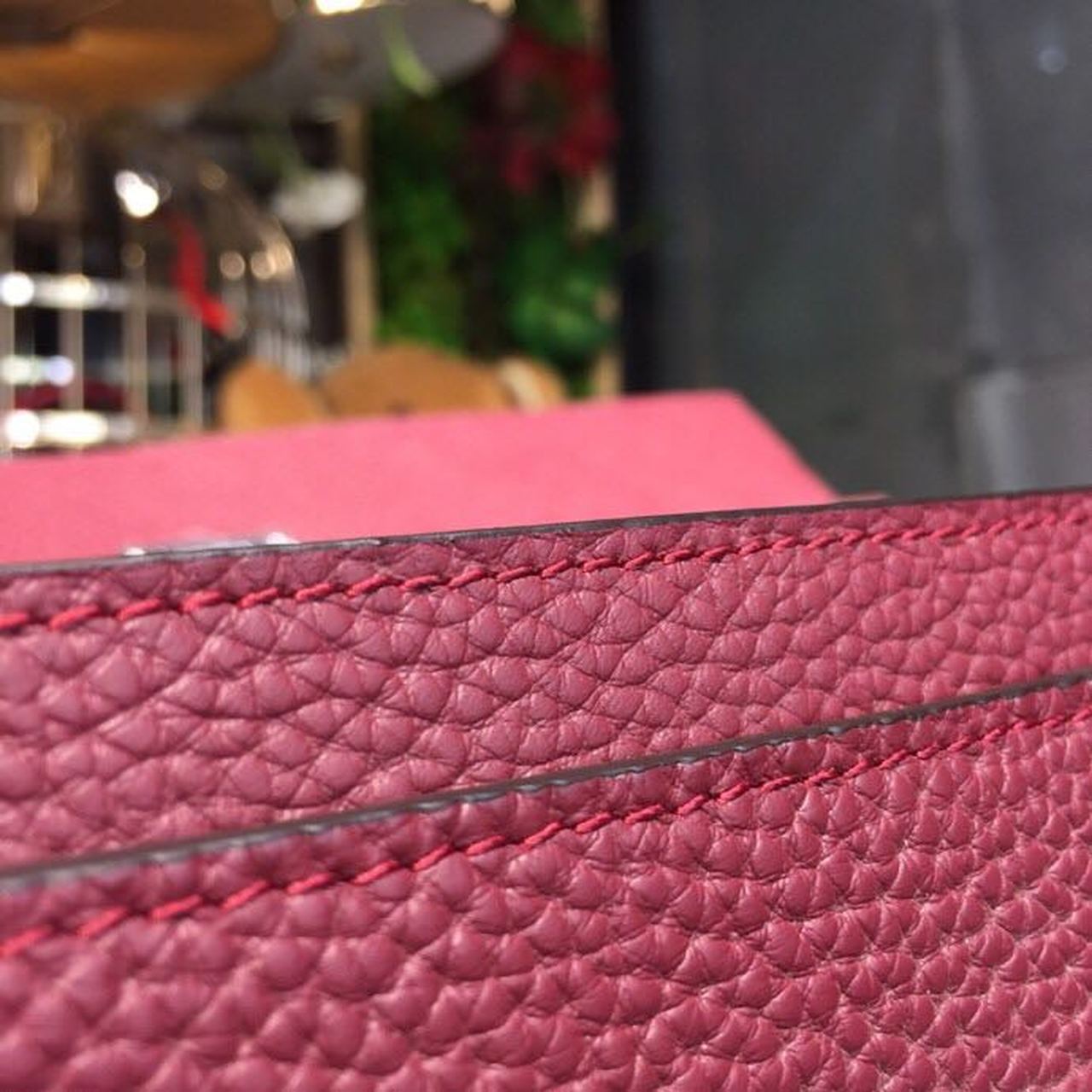 Top Quality Kelly Depeche Burgundy For Women PallaTop Qualityum Hardware 15in/38cm