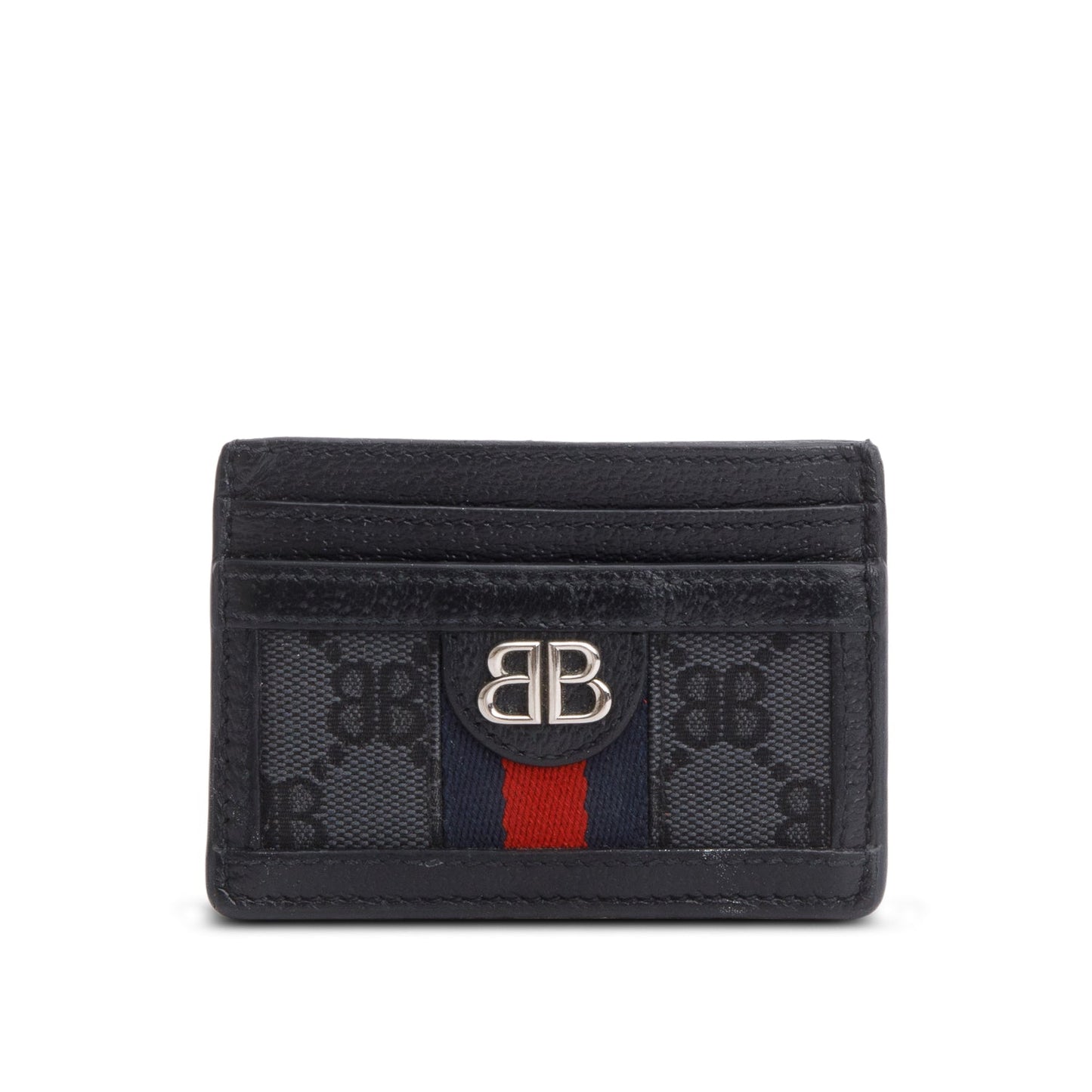 Gucci x Balenciaga BB Monogram Web Ophidia Card Holder
