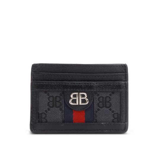 Gucci x Balenciaga BB Monogram Web Ophidia Card Holder