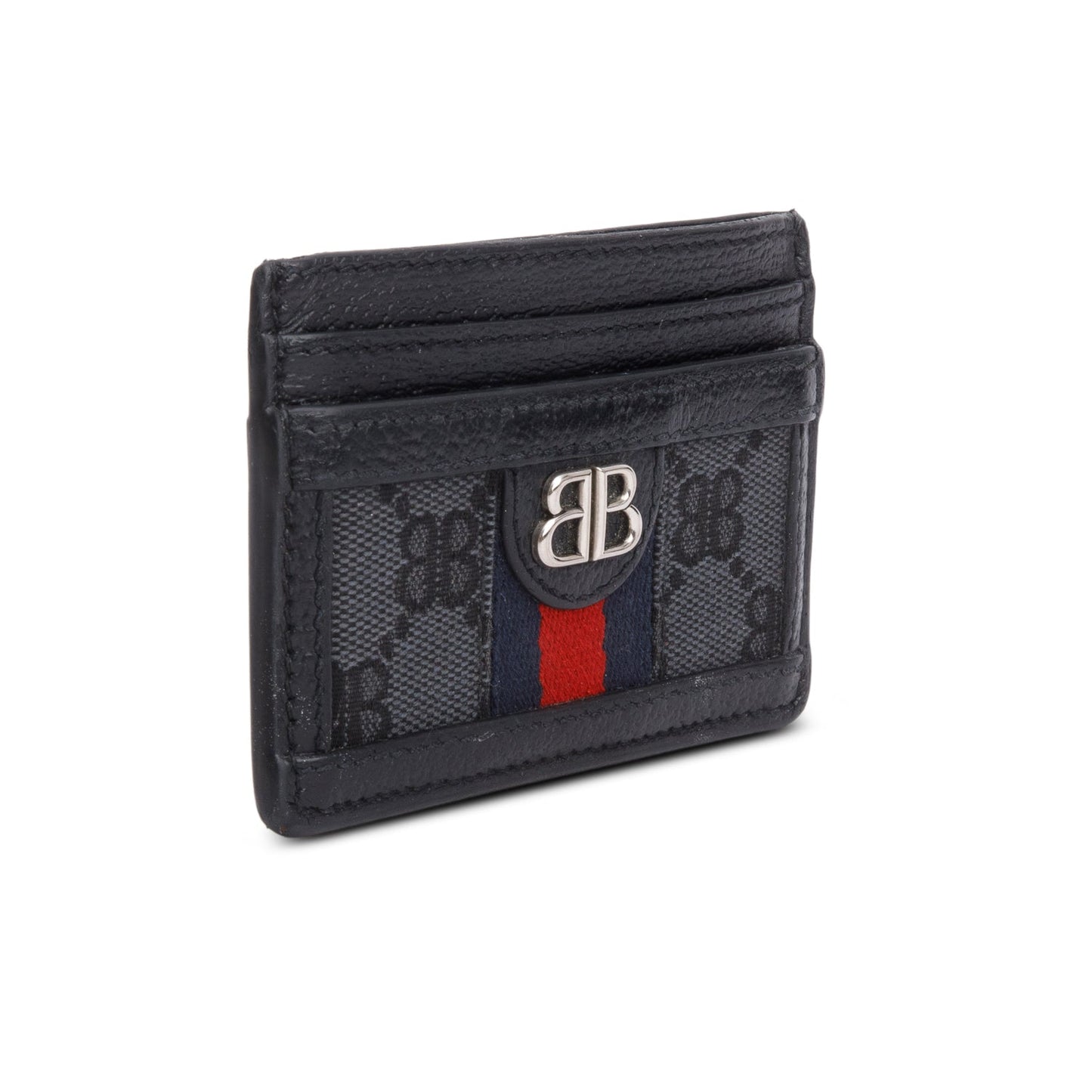 Gucci x Balenciaga BB Monogram Web Ophidia Card Holder