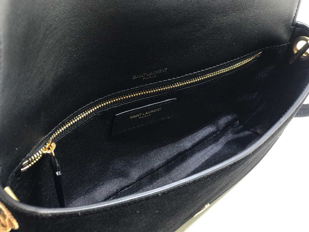 Top Quality Kate Tassel Small Shoulder Bag Black For Women 10.2in/26cm YSL 6042760UD7W1011