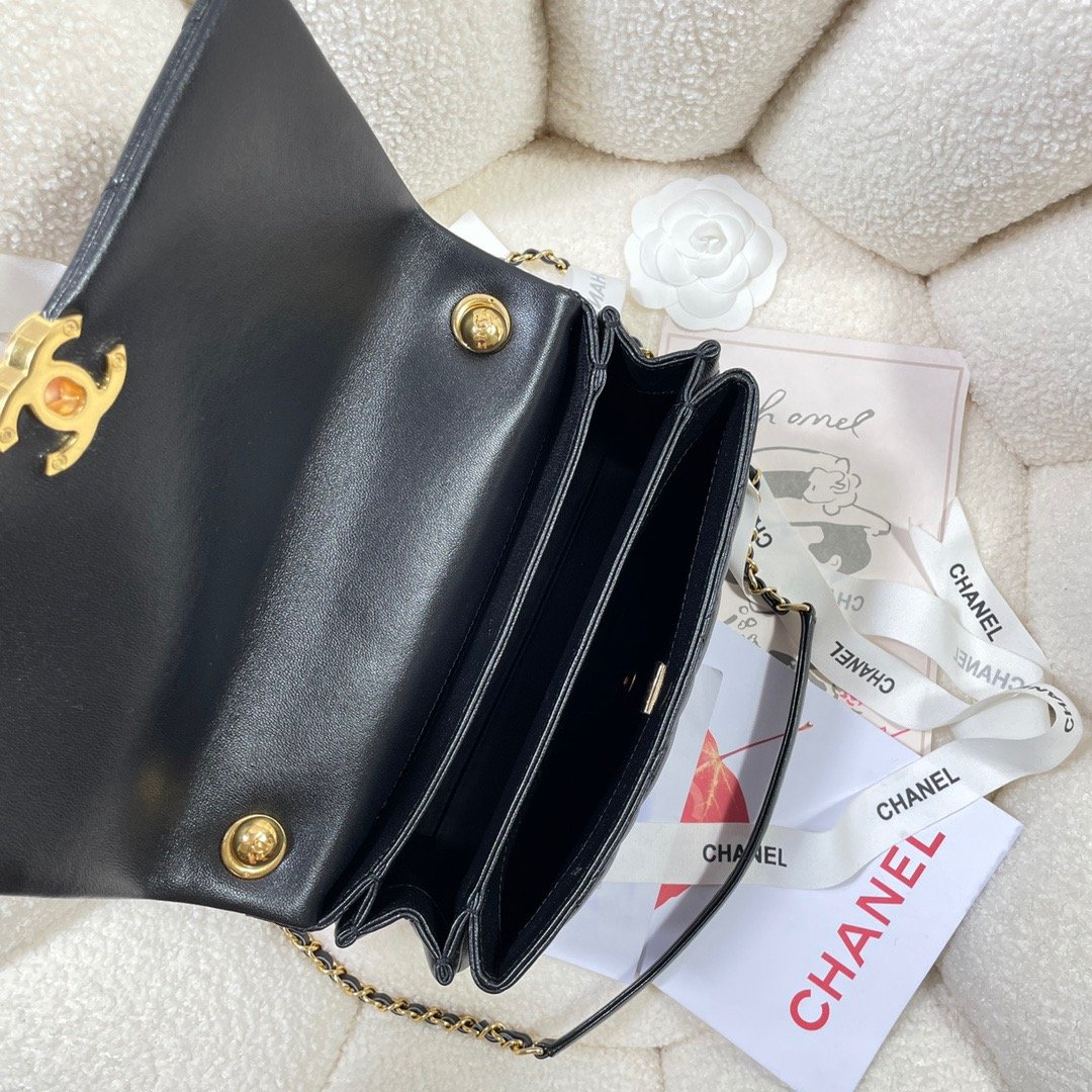 CHLLarge Top Qualityap Bag Gold Hardware Black For Women Handbags, Shoulder Bags 9.1in/23cm AS3367