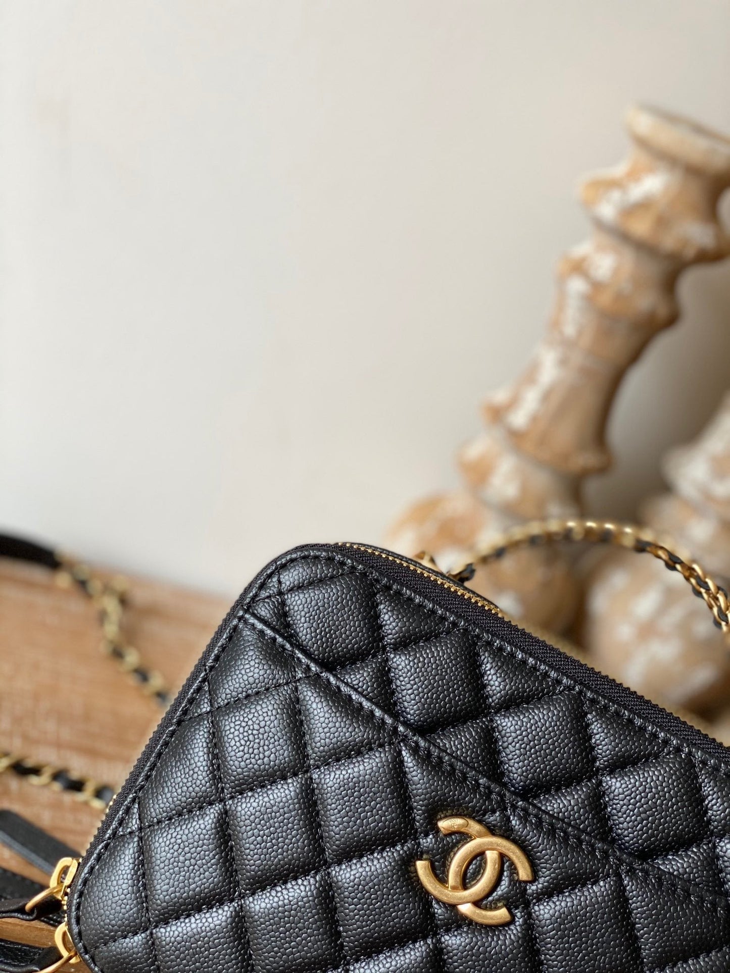 CHL Small Vanity Case Gold Hardware Black For Women Handbags, Shoulder Bags 5.9in/15cm AS3228 B08008 94305