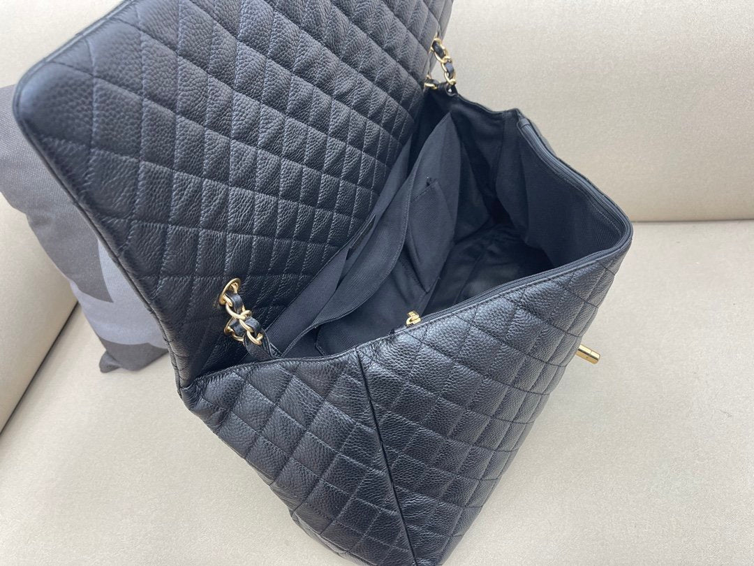 CHL CoCo LuGucciage Gold Toned Hardware 46cm Black For Women