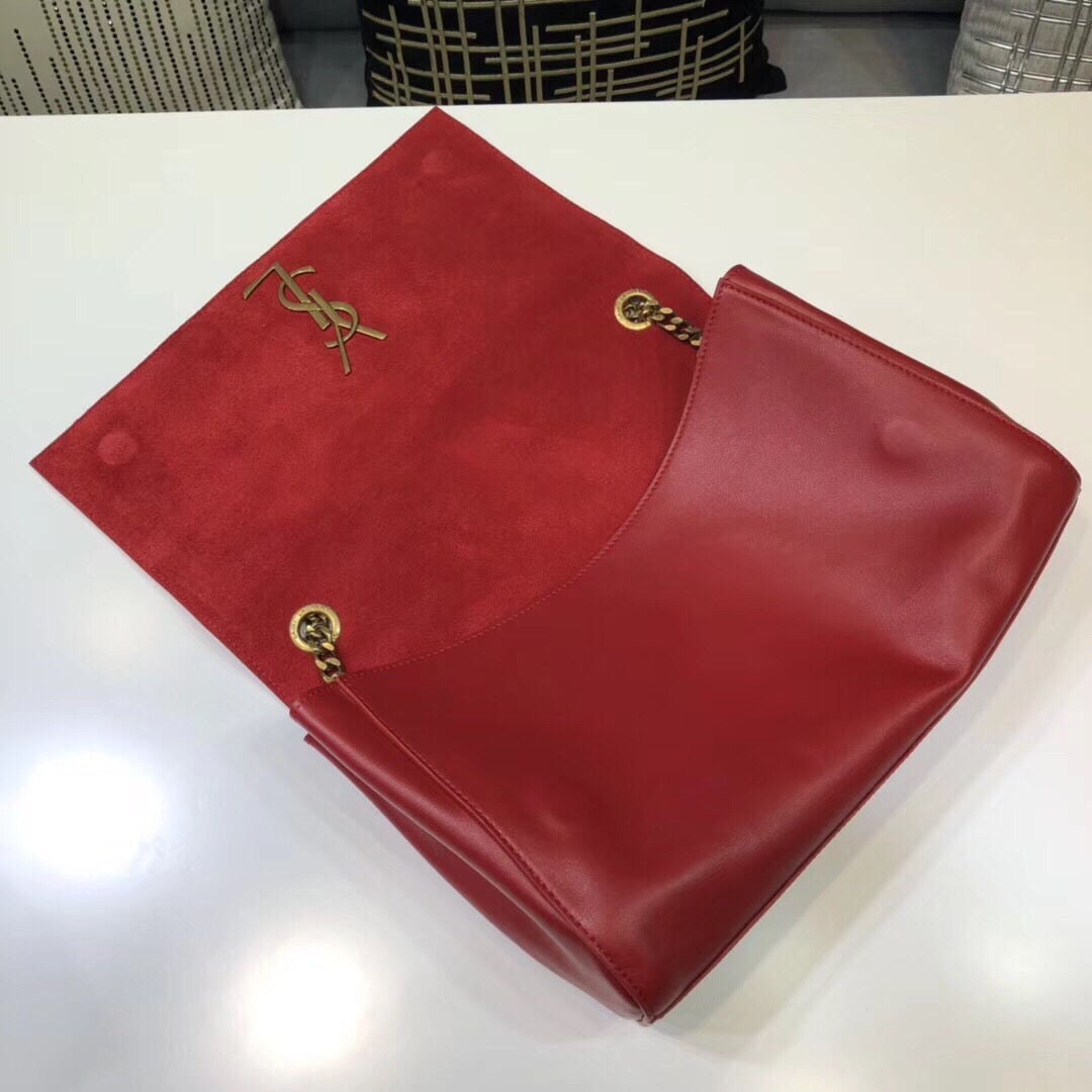 Top Quality Kate MeTop Qualityum Chain Bag In Grain De Poudre Red For Women 9.4in/24cm YSL 364021BOW0J6008