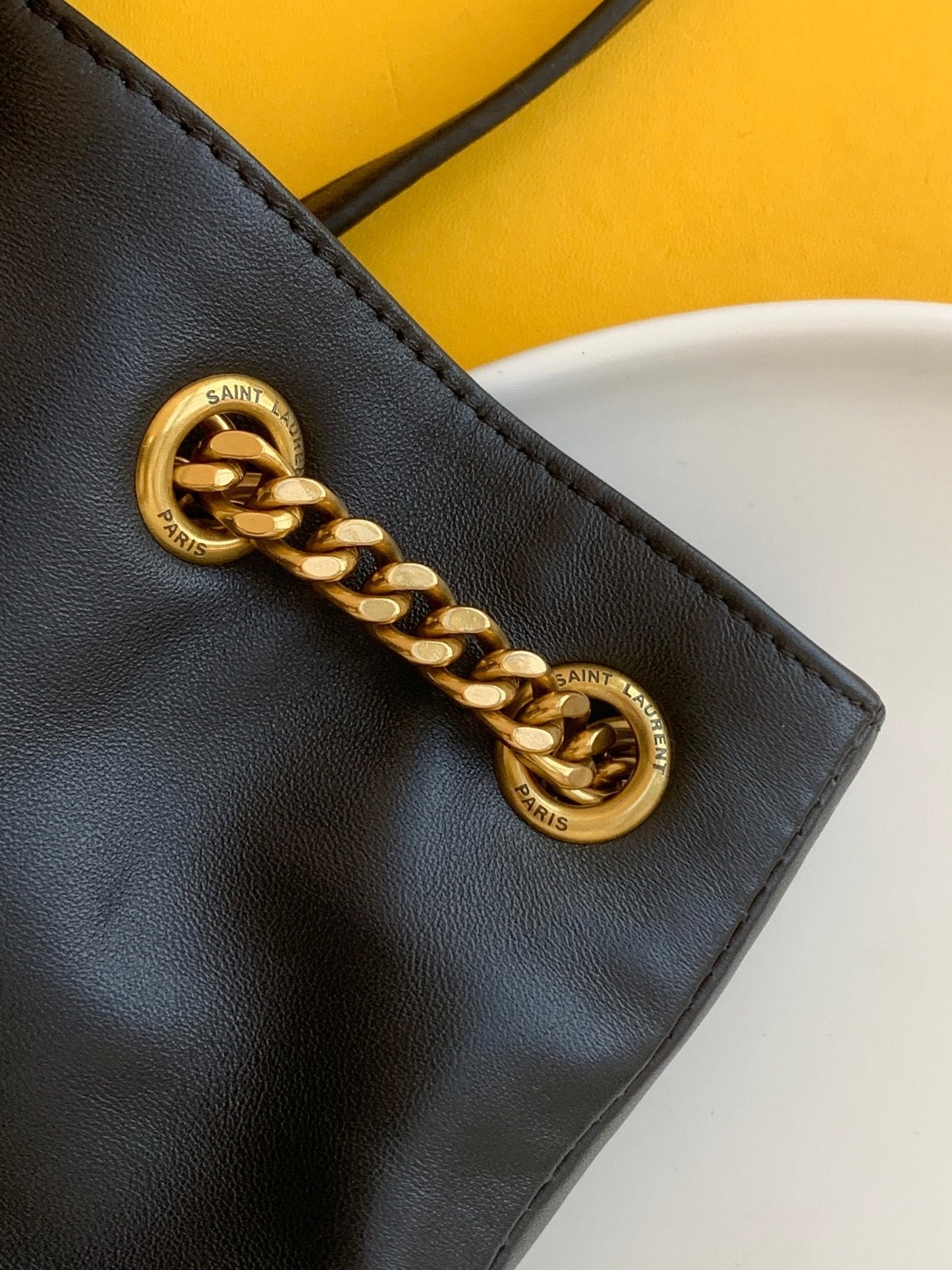 Top Quality Joe Backpack In Monogram With Bronze-Toned Hardware Black For Women 11.5in/22cm YSL 6726091EL071000