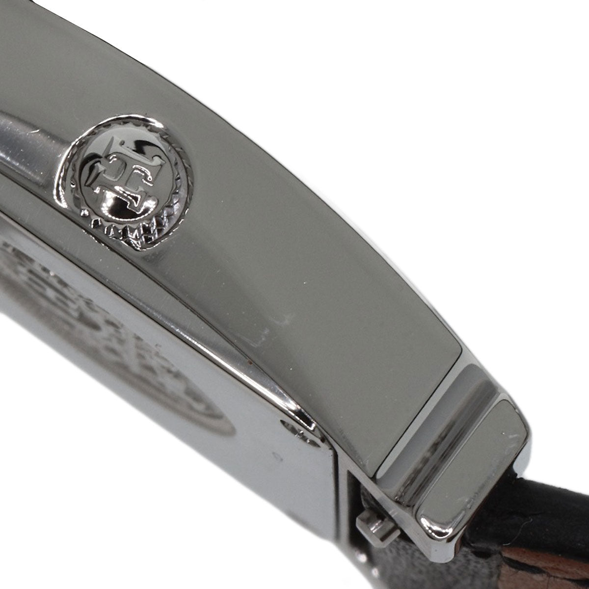 HERMES Watches Quartz HH1.221.336/VB89 Stainless Steel Silver H Watch Double Tour Black Lacquer black dial