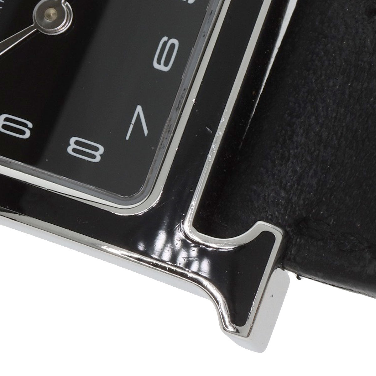 HERMES Watches Quartz HH1.221.336/VB89 Stainless Steel Silver H Watch Double Tour Black Lacquer black dial