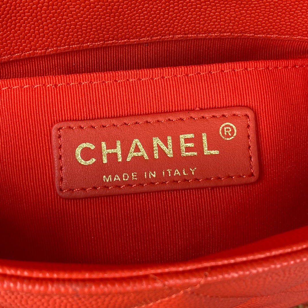 CHLMini Top Qualityap Bag With Top Handle Gold Hardware Red For Women Handbags, Shoulder Bags 7.9in/20cm AS2431 