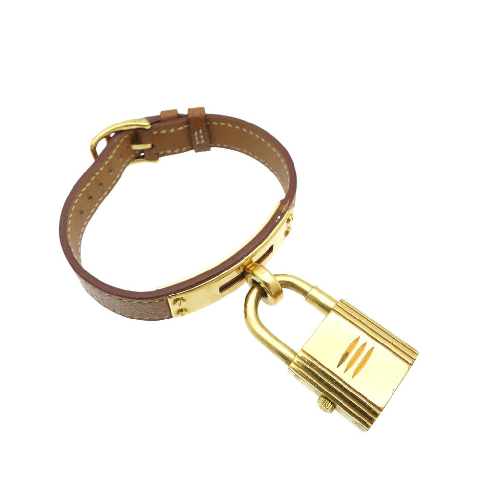 HERMES Watches Quartz Stainless Steel , Courchevel gold Quartz Kelly watch gold dial Women  d