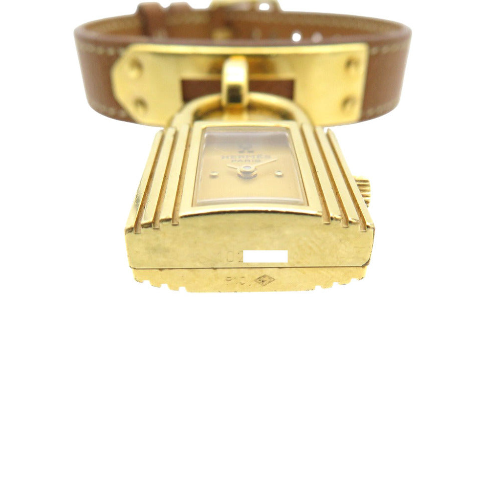 HERMES Watches Quartz Stainless Steel , Courchevel gold Quartz Kelly watch gold dial Women  d