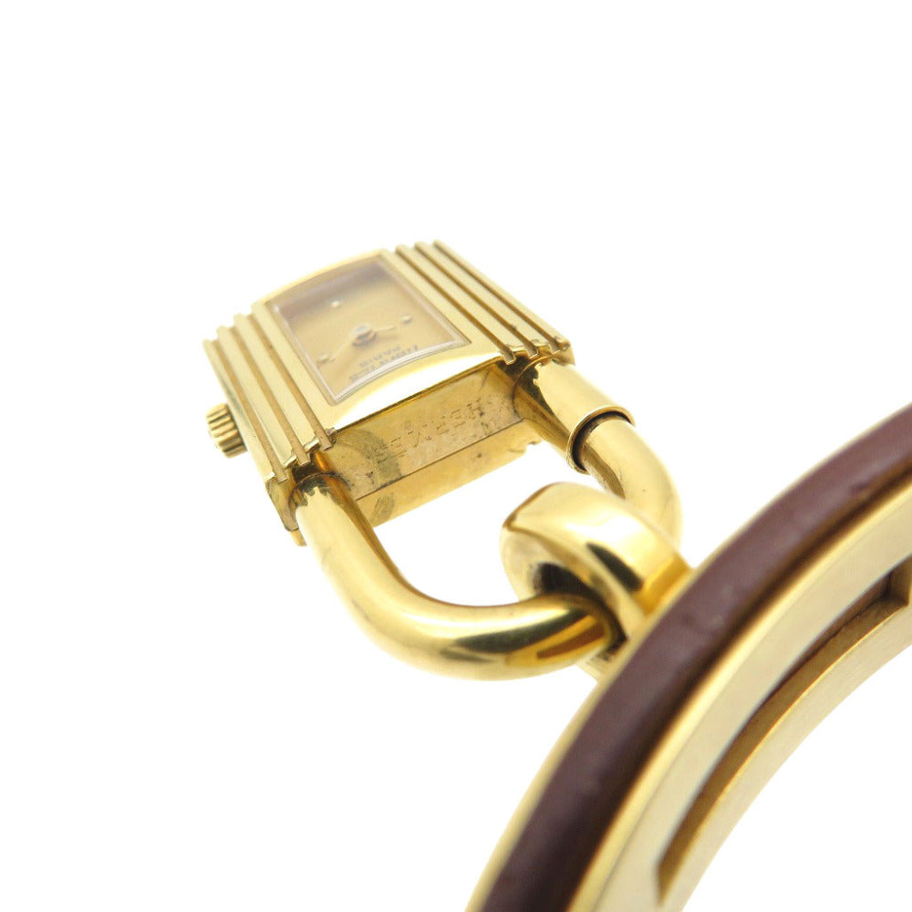 HERMES Watches Quartz Stainless Steel , Courchevel gold Quartz Kelly watch gold dial Women  d