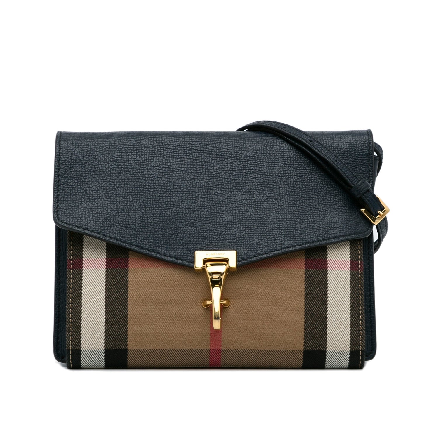 Burberry Derby Macken Crossbody Bag Ho  Check Leather