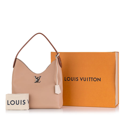 Louis Vuitton Lockme Hobo Pink Beige Calfskin