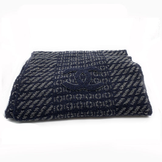 ! CHANEL CC Logo Wool Scarf/Wrap