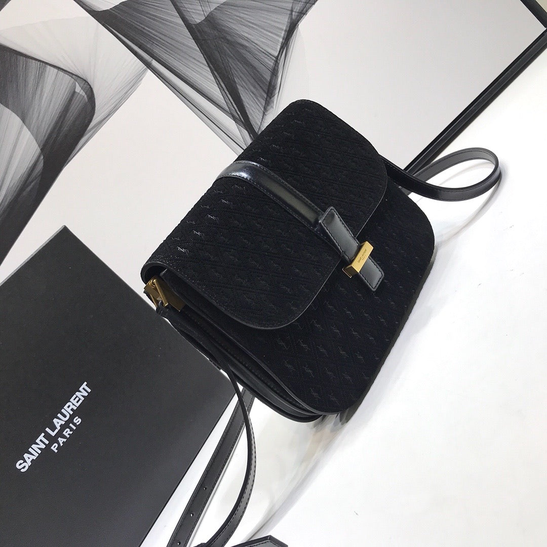 Top Quality Le Monogramme Small Satchel In Monogram Canvas And Smooth Black For Women 9in/23cm YSL