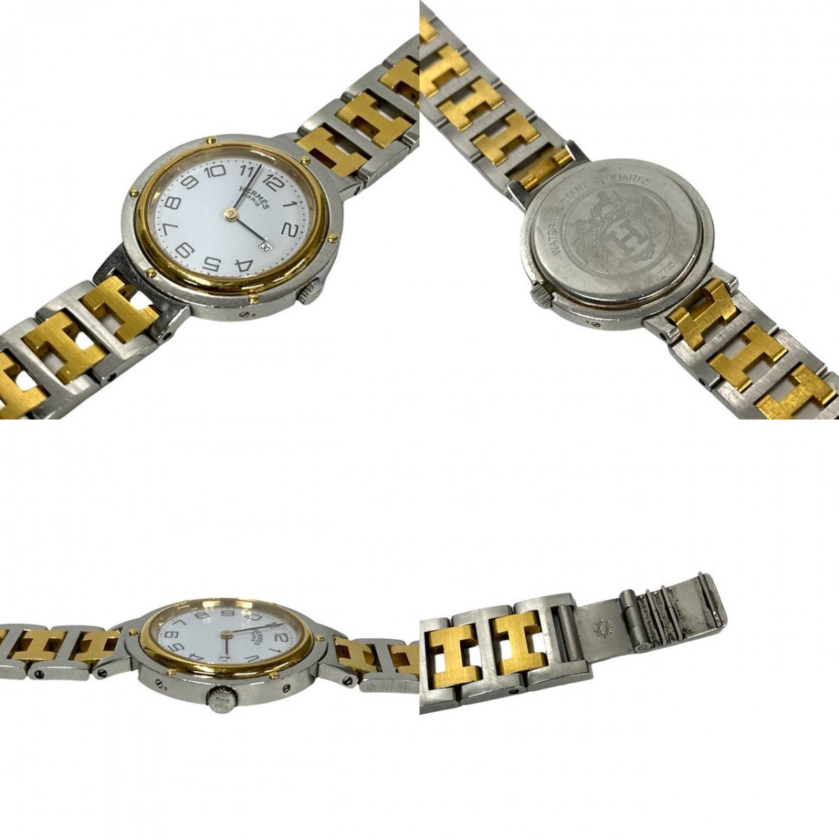 HERMES Watches Stainless steel gold Clipper