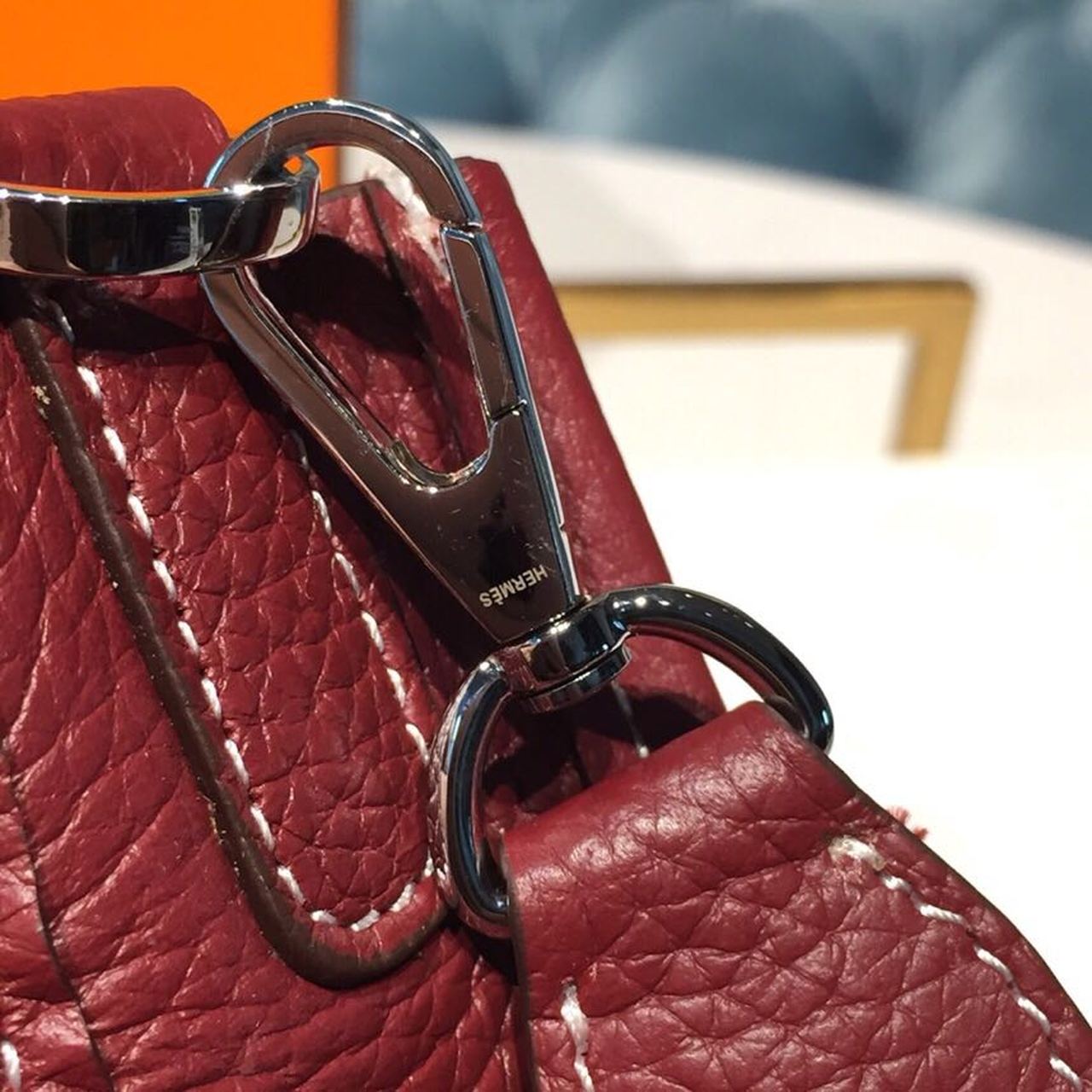 Top Quality Evelyne II TPM Bag Burgundy For Women SiTop Qualityer Toned Hardware 7.9in/20cm