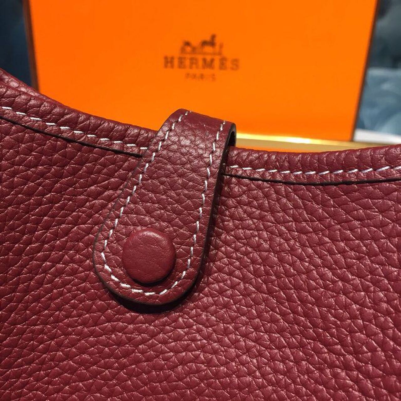 Top Quality Evelyne II TPM Bag Burgundy For Women SiTop Qualityer Toned Hardware 7.9in/20cm