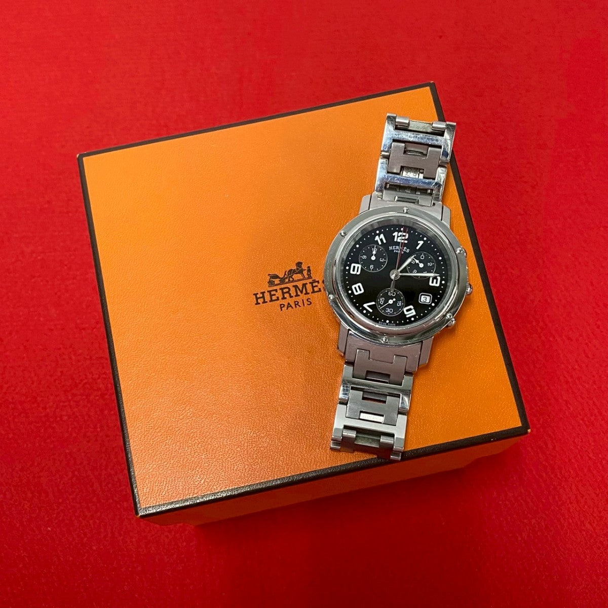 HERMES Watches Stainless steel Silver Clipper