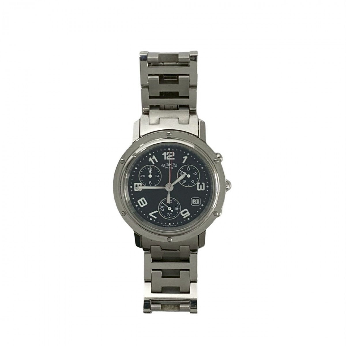 HERMES Watches Stainless steel Silver Clipper