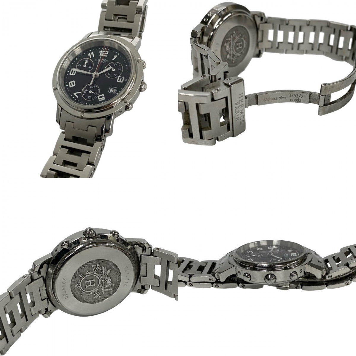 HERMES Watches Stainless steel Silver Clipper