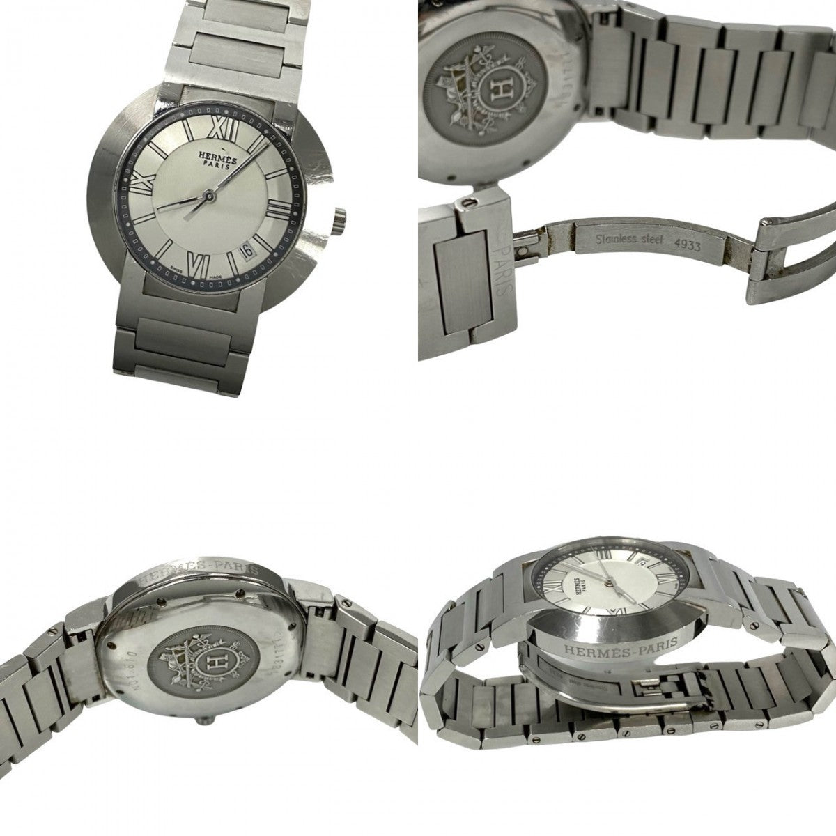 HERMES Watches Stainless steel Silver Nomad