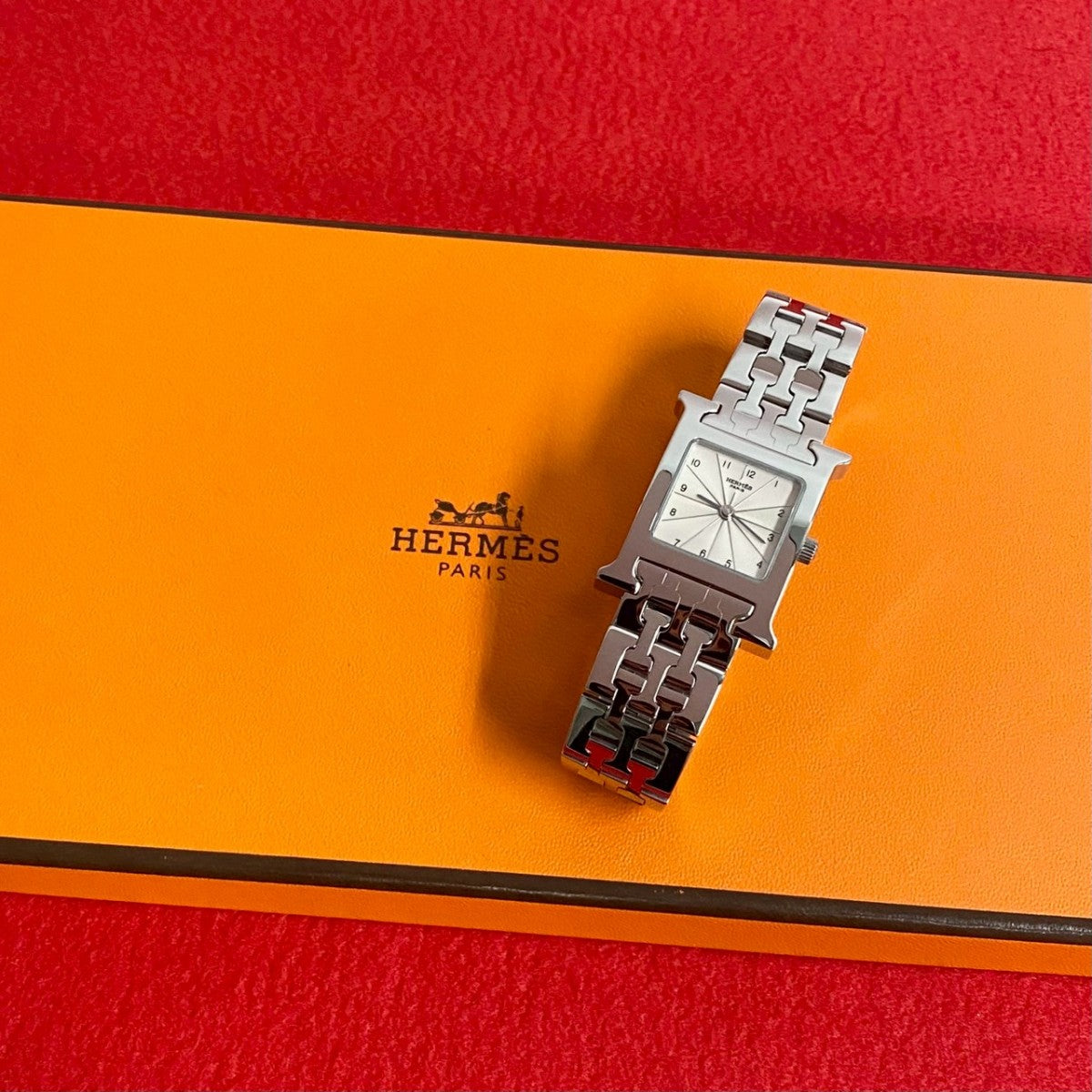 HERMES Watches Stainless Steel Silver H watch