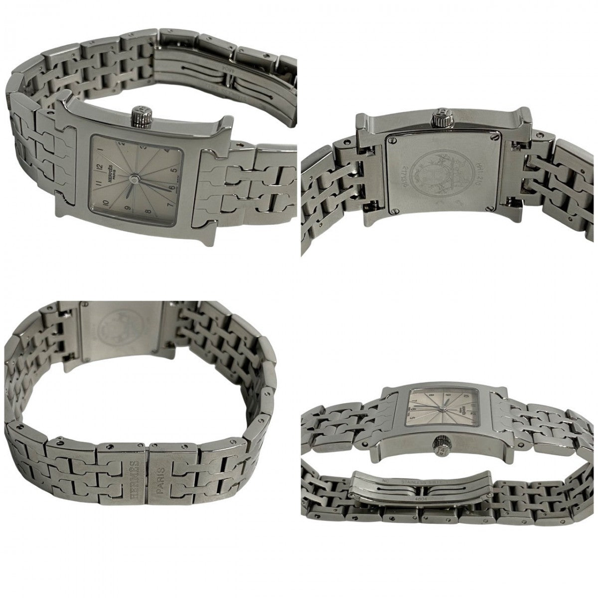 HERMES Watches Stainless Steel Silver H watch