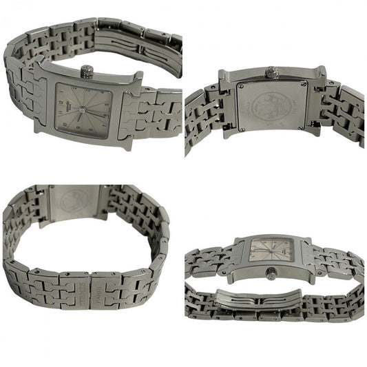 HERMES Watches Stainless Steel Silver H watch