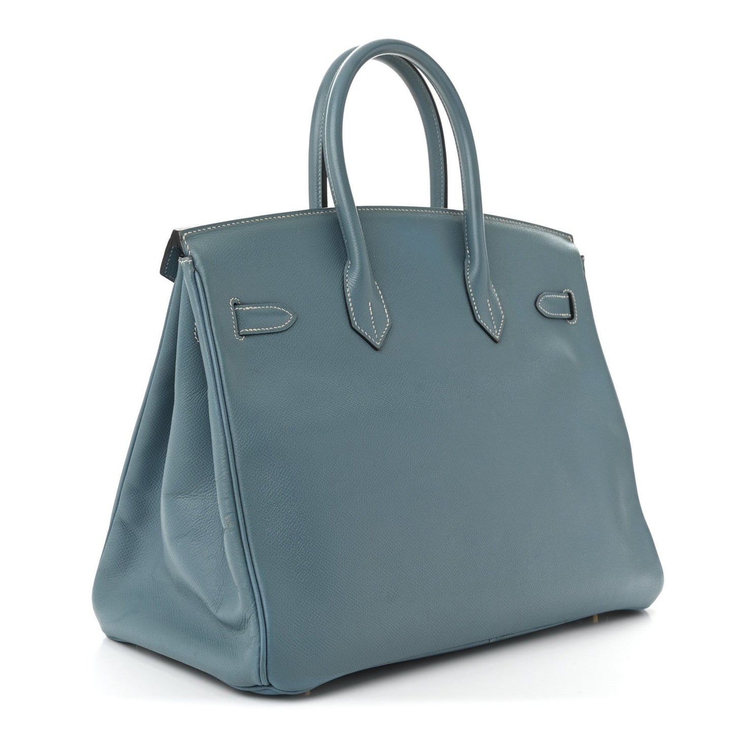 Hermes Courchevel Birkin 35 Blue Jean