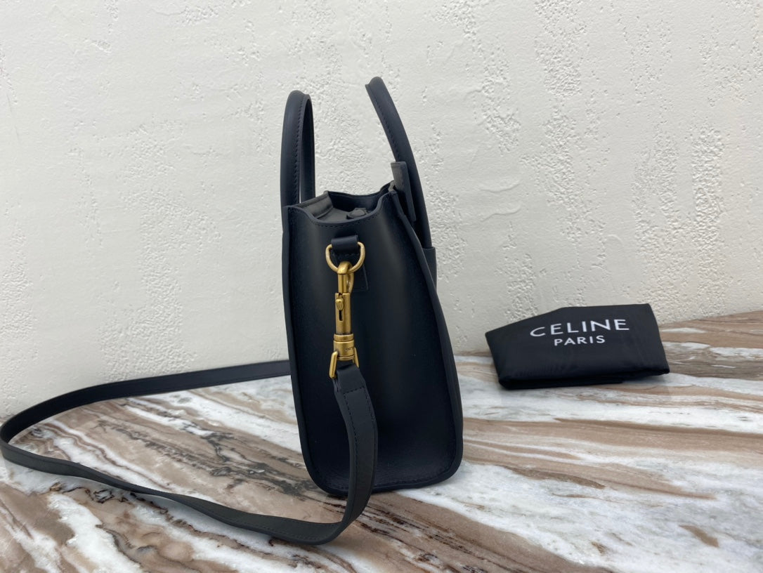 Top Quality Nano LuGucciage Bag In Drummed Black For Women 8in/20cm 189243HSC.38NO