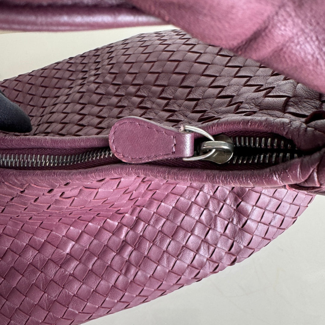 Bottega Veneta Belly Hobo Intrecciato Burgundy Large 50cm