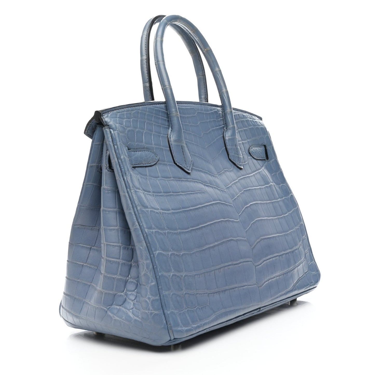 Hermes Matte Niloticus Crocodile Birkin 30 Bleu Ciel