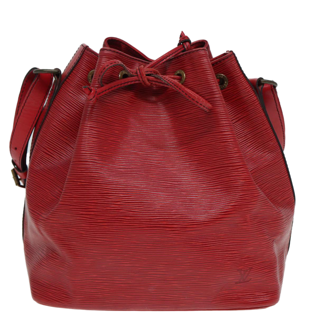LOUIS VUITTON Epi Petit Noe Shoulder Bag Red M44107 LV Auth 86578