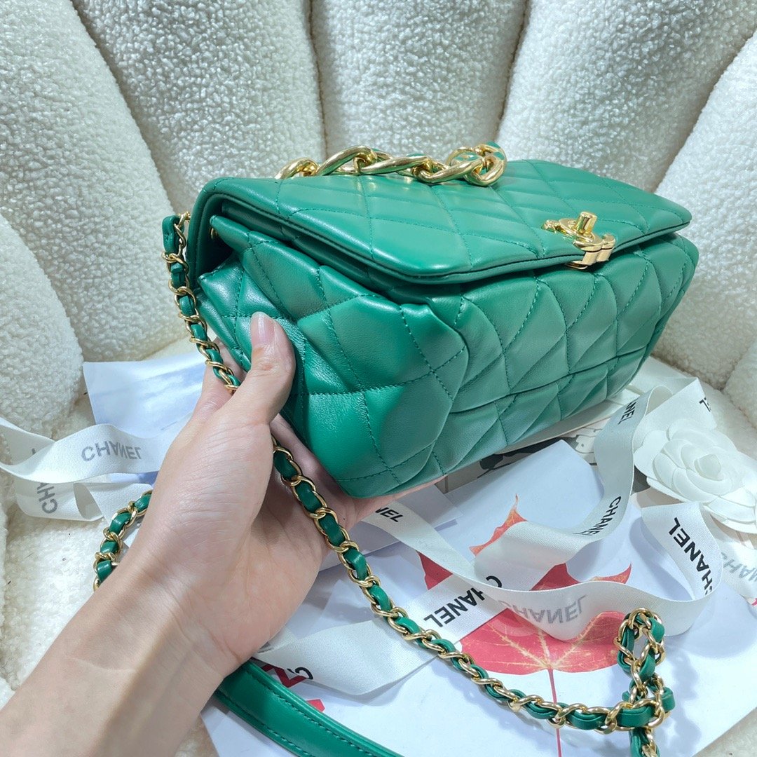 CHLLarge Top Qualityap Bag Gold Hardware Green For Women Handbags, Shoulder Bags 9.1in/23cm AS3367